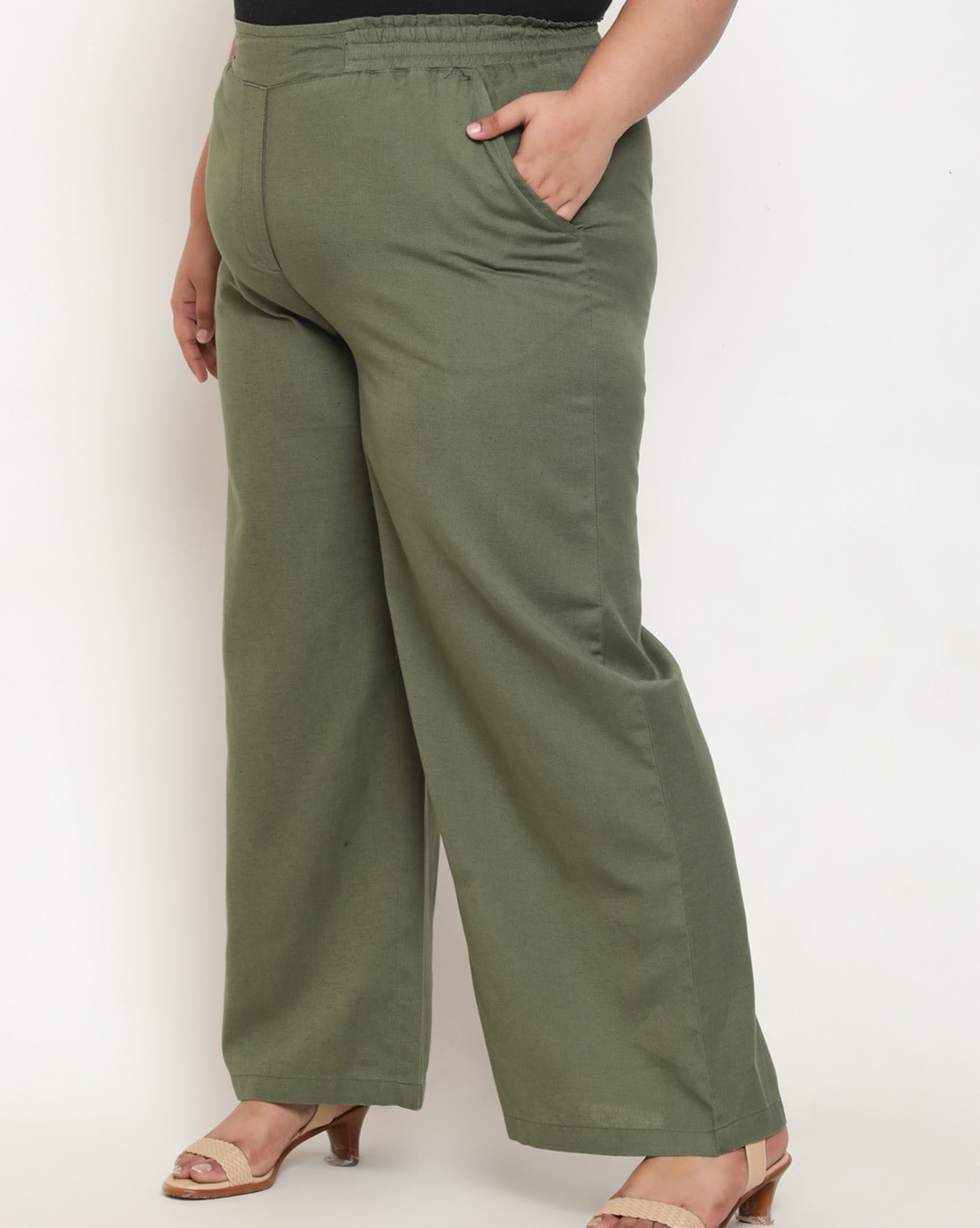 Buy Green Tie Up Pants Online In India.