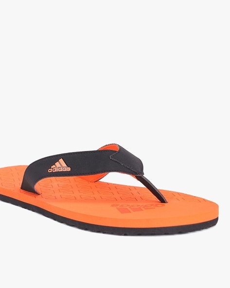 Adidas orange hot sale flip flops