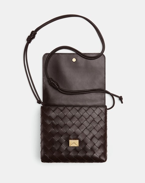 Bottega Veneta Mini Pouch Ruched Leather Crossbody