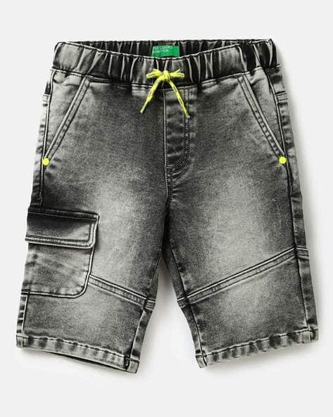 UNITED COLORS OF BENETTON Mid-Wash Denim Shorts