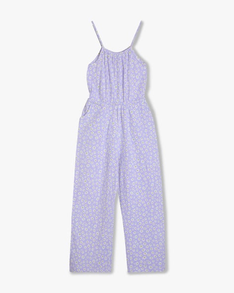 Buy Lilac Jumpsuit Playsuits for Girls by Outryt by AZORTE