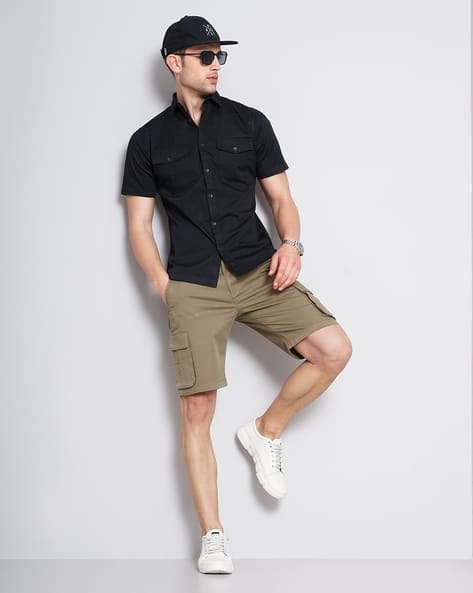 Price History of BRITISH CLUB Cargo Shorts with Pockets from Ajio