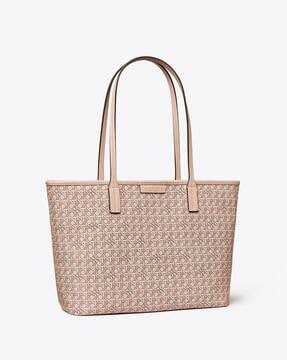 Buy Tory Burch Small Ever-Ready Zip Tote Bag | Beige Color Women | AJIO LUXE