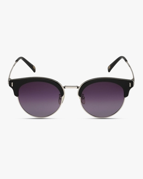 CHEADLE 3-S - Dark Purple Rectangular Grey Tinted Sunglasses | Specscart.®