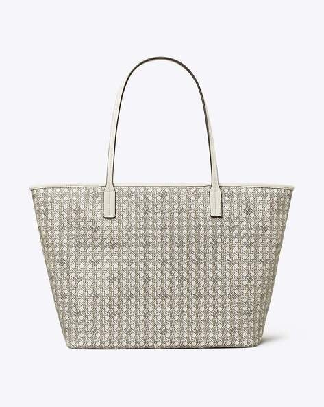 Amazon.com: Tory Burch Women's Mini T Monogram Tote, Ivory, Off White, One  Size : Clothing, Shoes & Jewelry