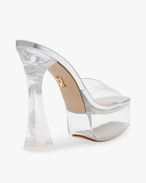 Chunky clear platform heels new arrivals