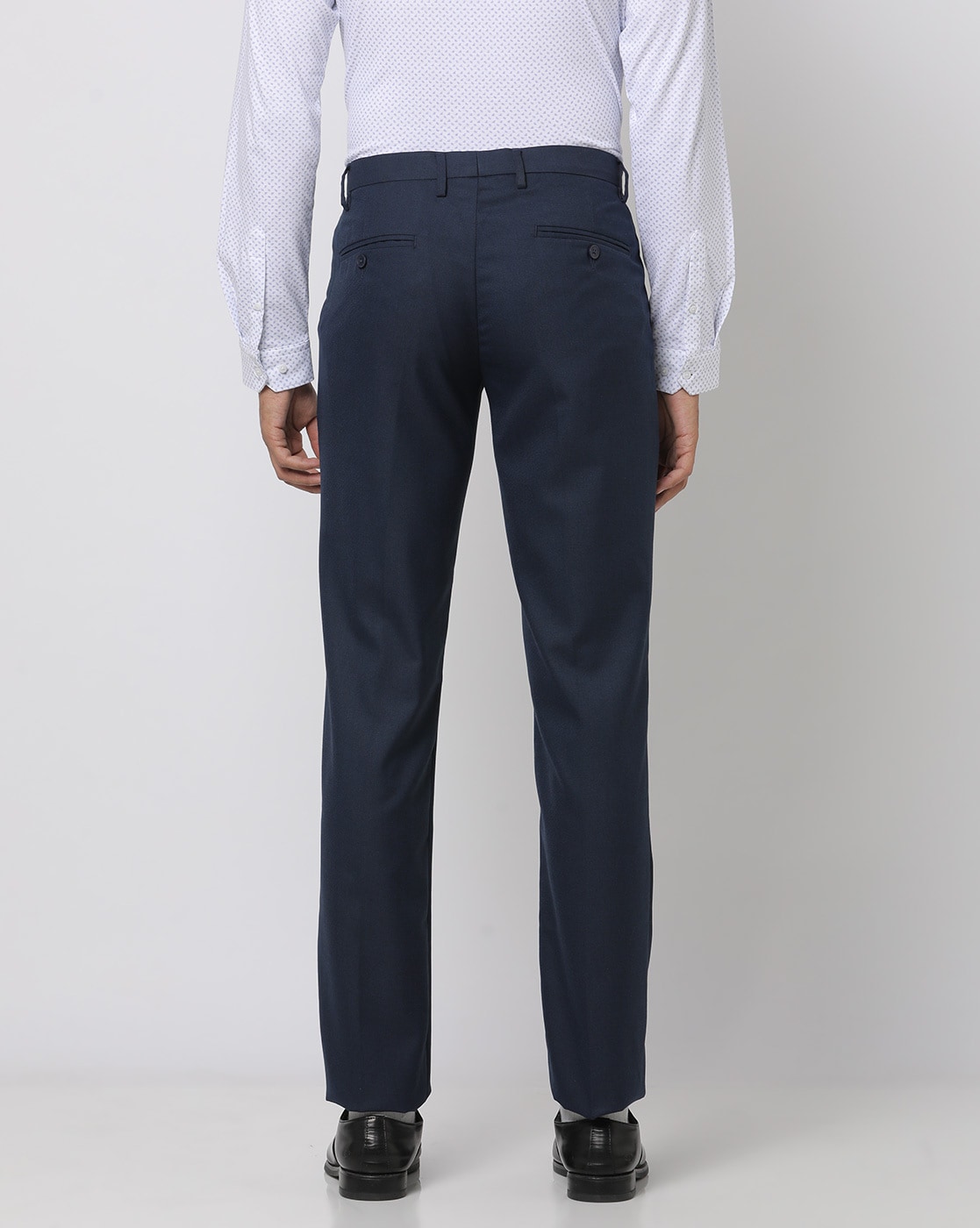 Buy INVICTUS Men Navy Blue Slim Fit Formal Trousers - Trousers for Men  1117222 | Myntra