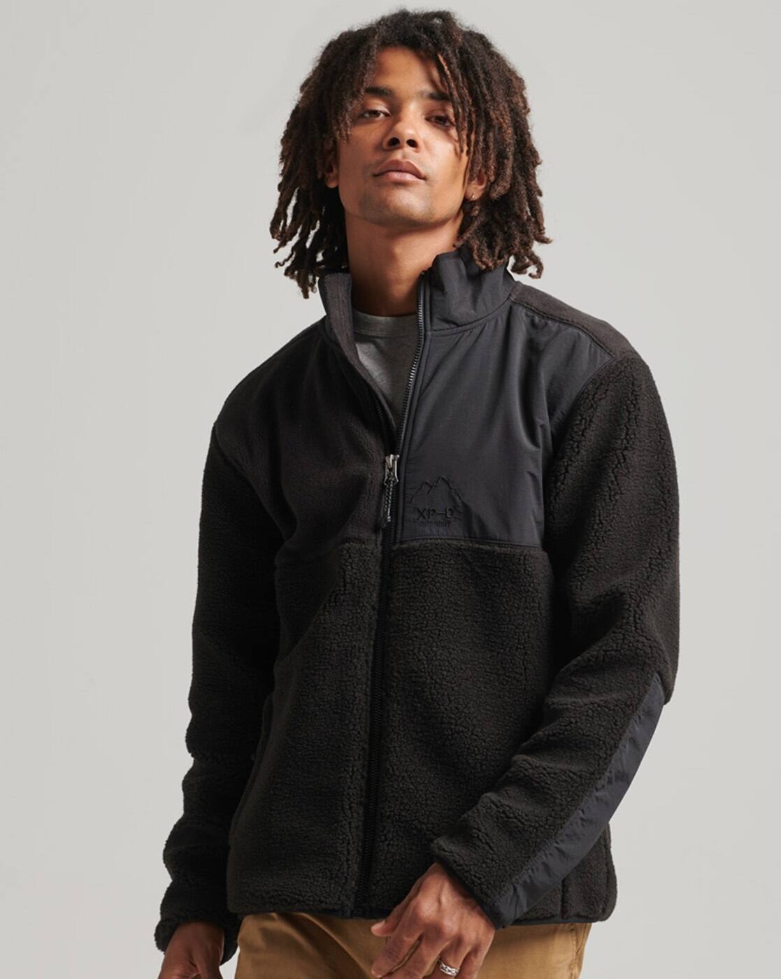 Buy SUPERDRY Code XPD Borg Regular Fit Zip Online | Ajio.com
