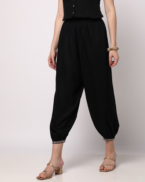 Afghani Pants with Embroidered Hems Price in India