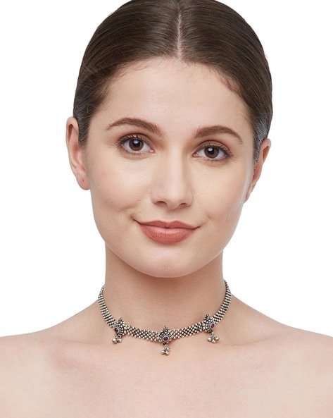 Striae Choker Necklace | Oxidized Silver – Sterling King