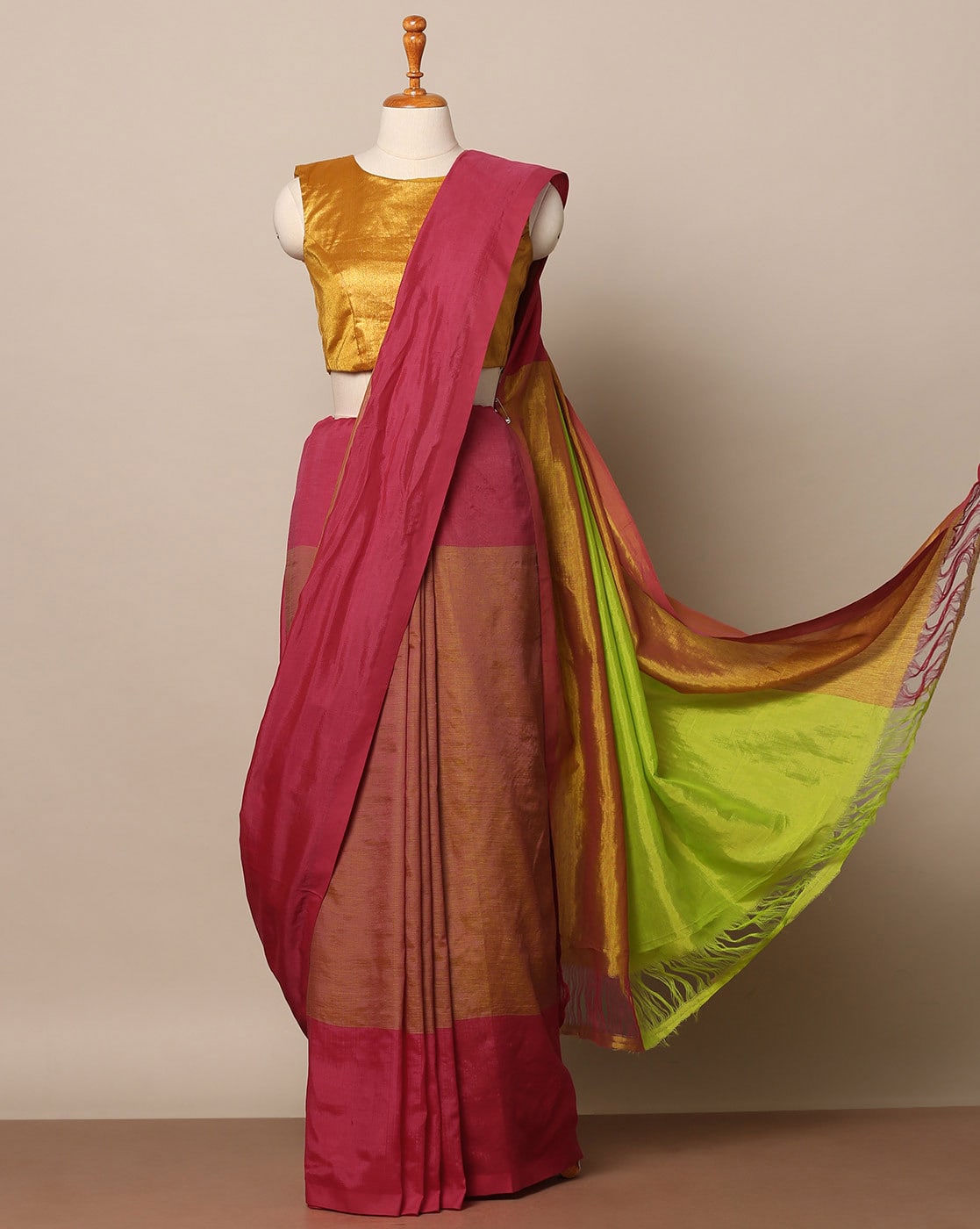 Buy Indigo Sarees for Women by Indie Picks Online | Ajio.com