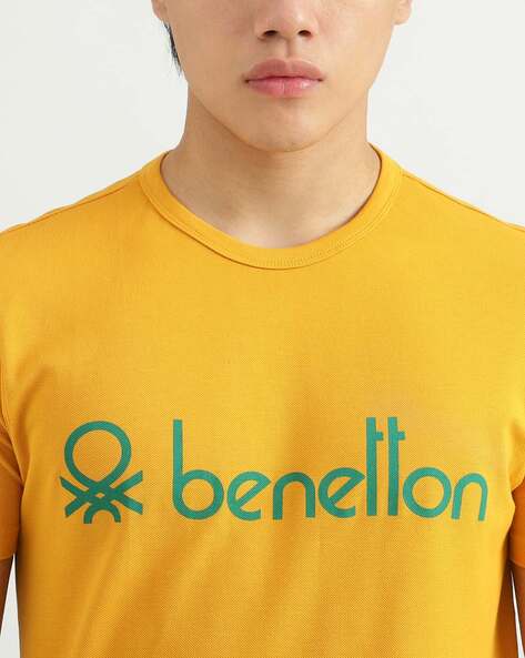 Yellow UNITED Online Buy Tshirts COLORS by Men for OF BENETTON