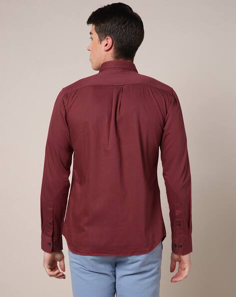 Us men shirts, maroon, m