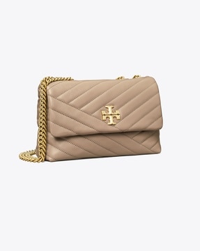 Buy Tory Burch Kira Chevron Convertible Shoulder Bag with Adjustable Strap, Black Color Women