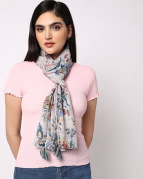 Women Floral Print Stole