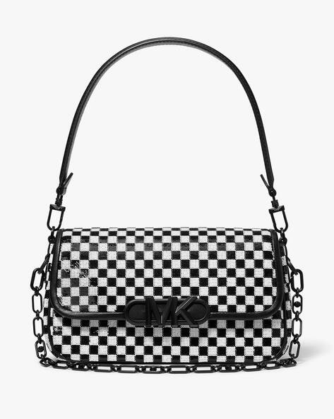 Black and white michael kors cheap handbag