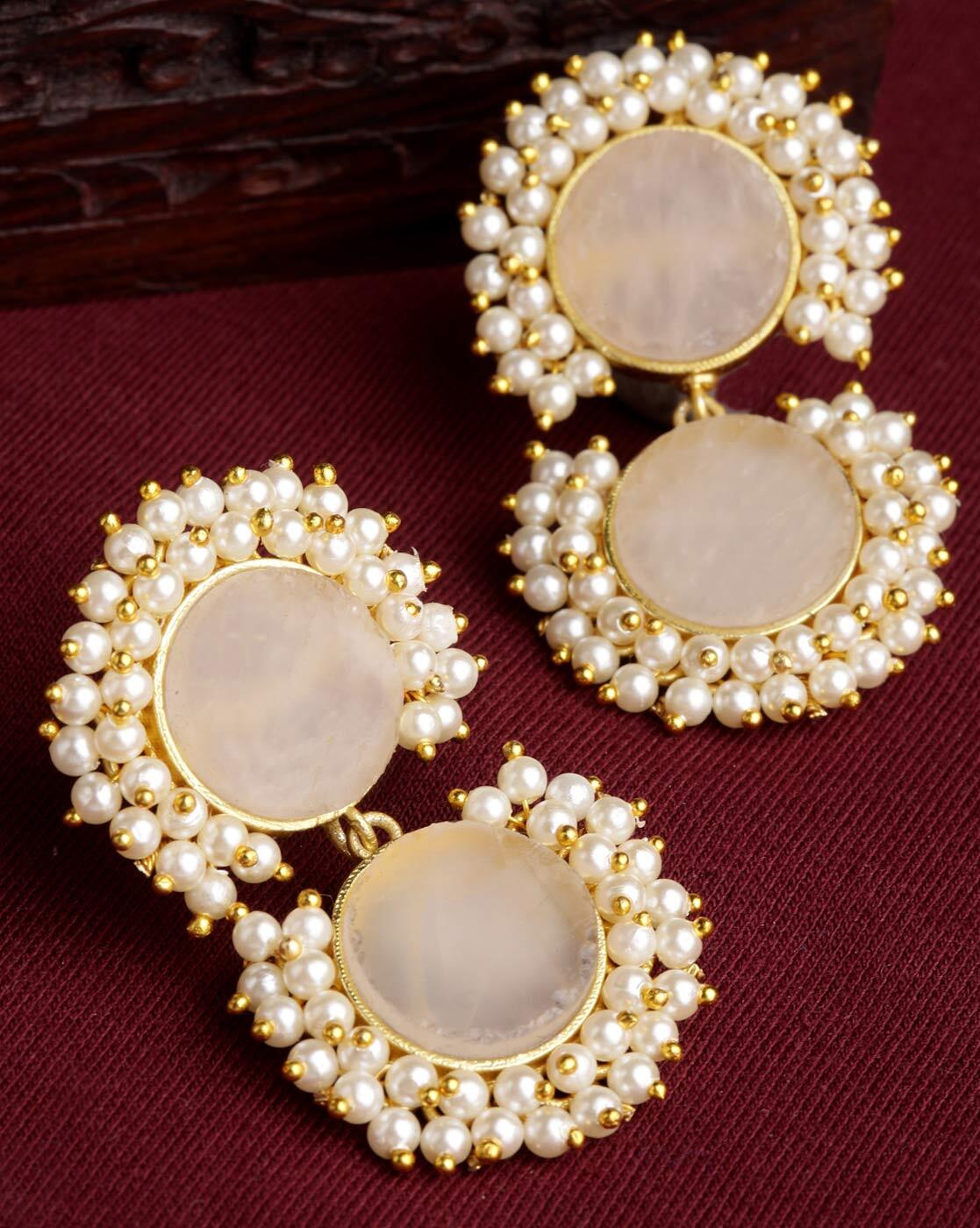 Paparazzi Decorated Daisies - White Earrings ♢ GlaMarous Titi Jewels