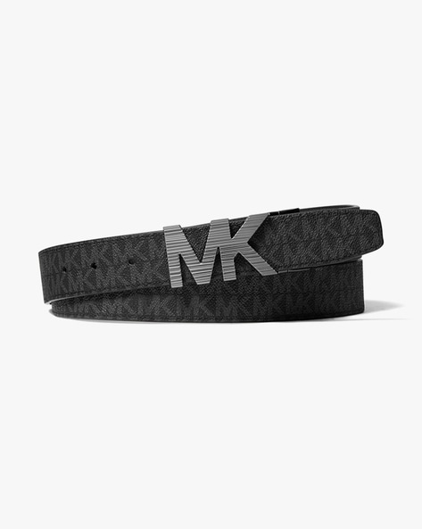 Buy Michael Kors Reversible Logo and Leather Belt | Black Color Men | AJIO  LUXE