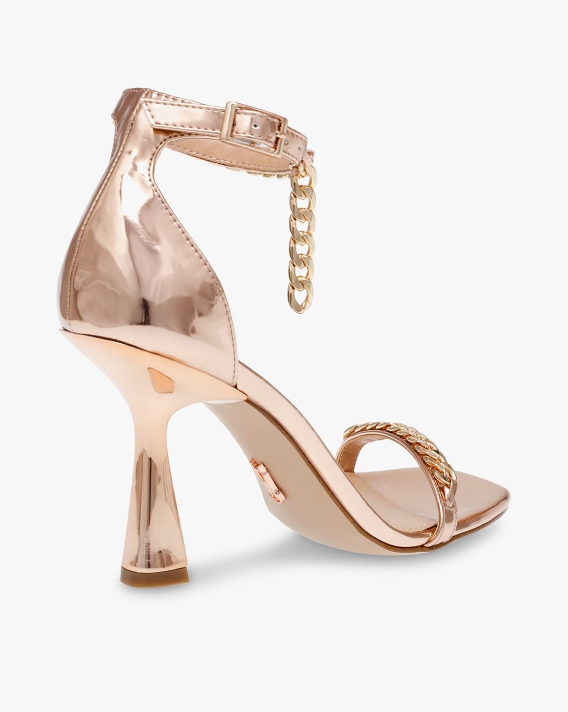 Sparkly Rose Gold Evening Party Womens Shoes 2019 Sequins Ankle Strap  Rhinestone 9 cm Stiletto Heels Pointed Toe High Heels