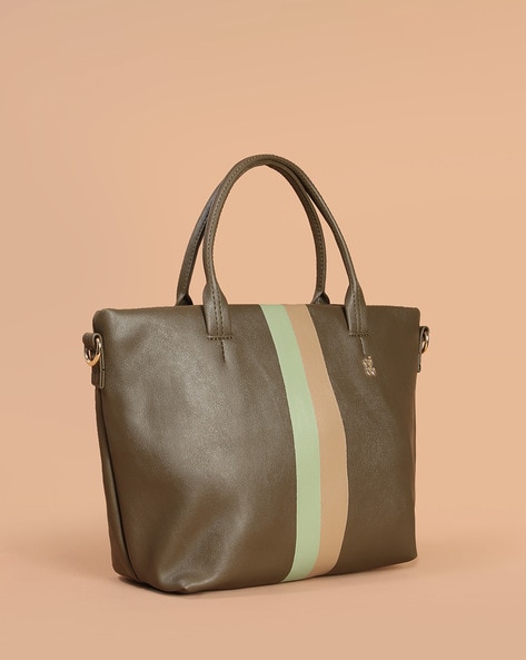 Olive Green | Canvas Messenger Bag | Handcrafted FCD