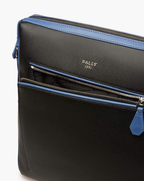 BALLY Leather Navy Blue Shoulder Bag Crossbody