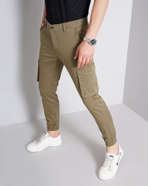 Skinny Fit Jogging Bottoms - Olive or Beige - Just $7