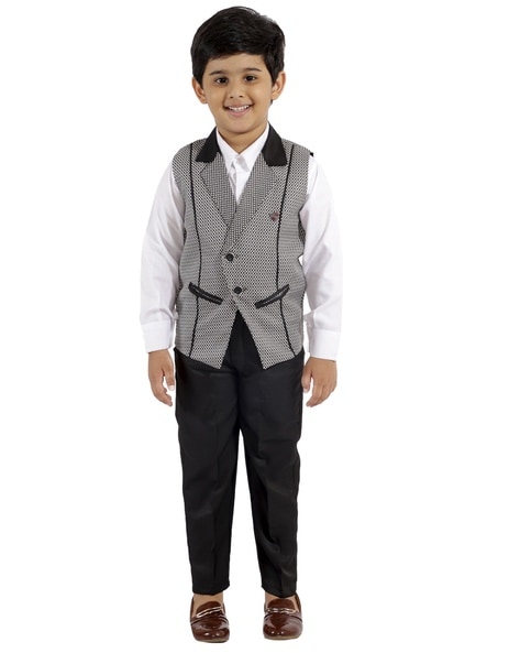 Boy's 3-Piece regular fit Suit Set with Shirt, Trousers and Waistcoat