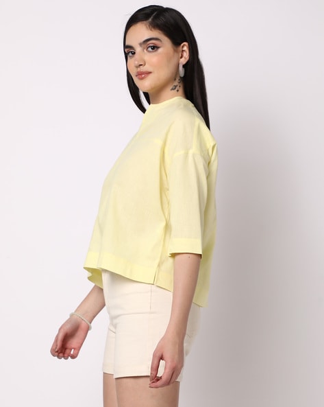 Lime yellow sales top