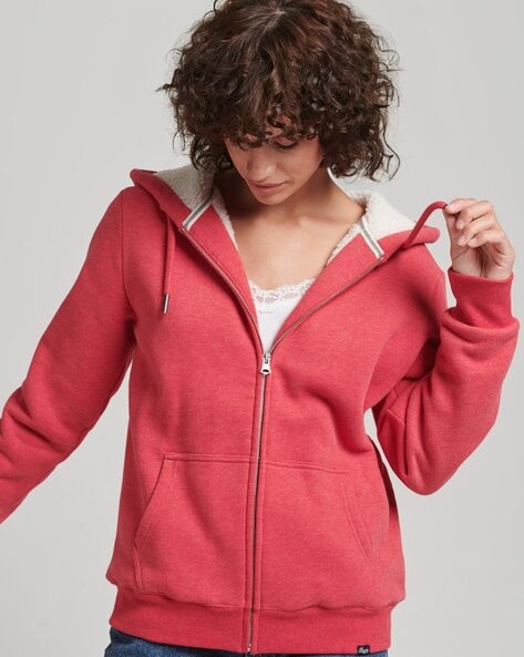 Women's Borg Lined Zip Through Hoodie from Crew Clothing Company