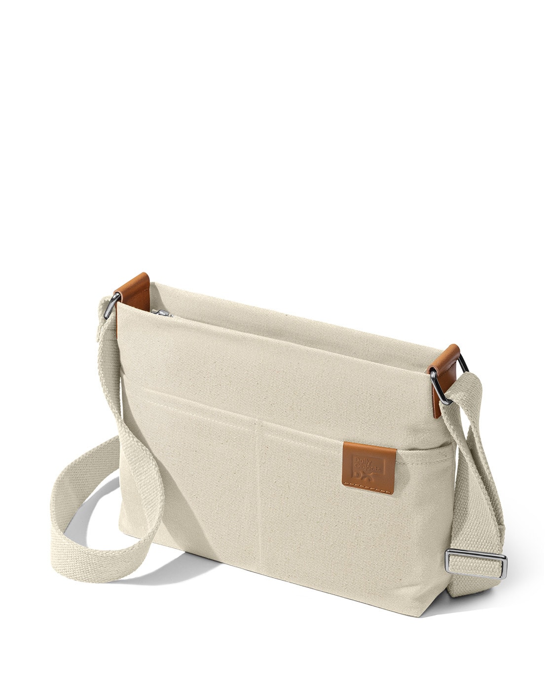 Plain Canvas Zip Crossbody Bag