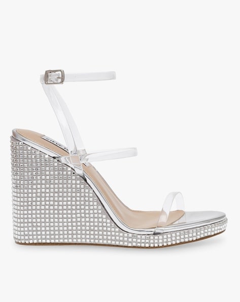 Steve madden white online wedges