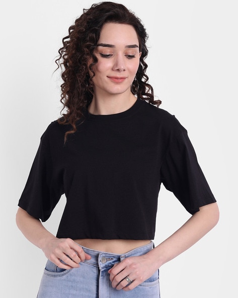 Buy Black Crop Tops Online In India -  India