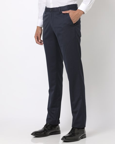 Buy Azure Blue Trousers & Pants for Men by NETPLAY Online | Ajio.com
