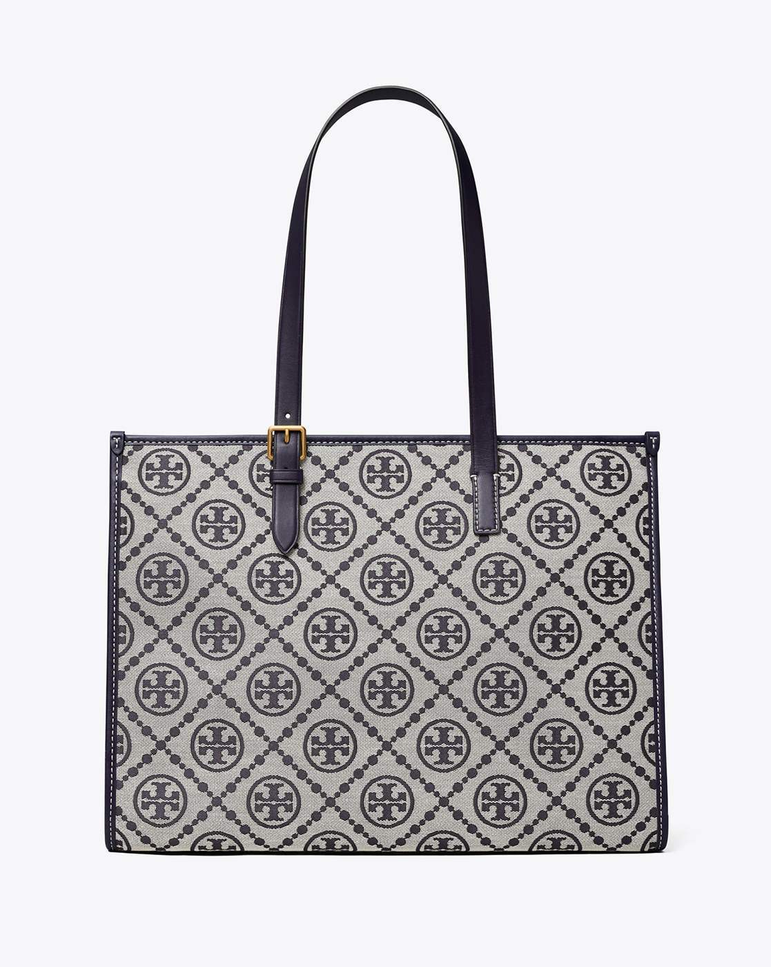 Tory Burch T Monogram Jacquard Small Tote in Blue