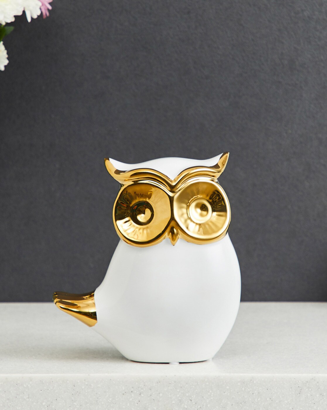 Vitara Textured Ceramic Owl Figurine