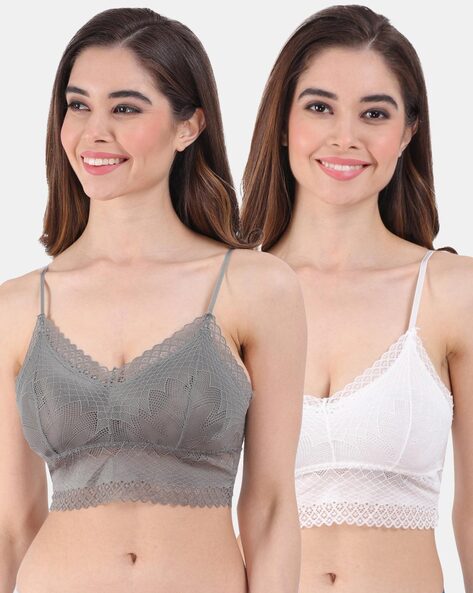 Pack of 2 Lace Non-Wired Bralettes