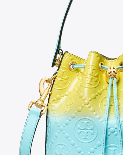 Tory Burch Mini T Monogram Dip-Dye Bucket Bag