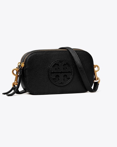 Tory Burch Women Chelsea Pebbled Leather Crossbody bag (Black): Handbags:  Amazon.com