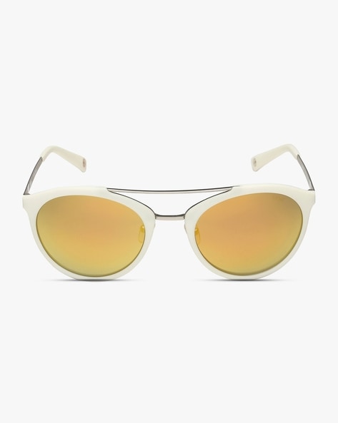 GUCCI | Logo Mirror Lens Metal Half Frame Sunglasses | Women | Lane Crawford