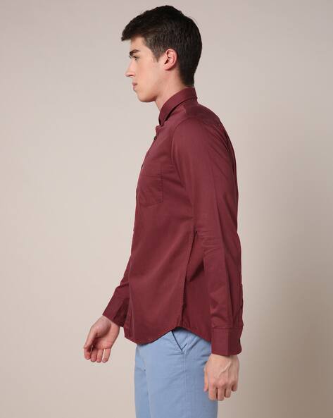 Us men shirts, maroon, m