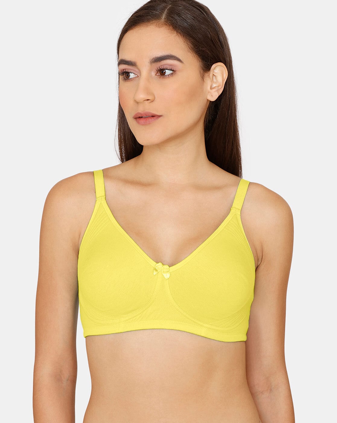 Buy Zivame Yellow Full Coverage Double Layered Backless Bra for