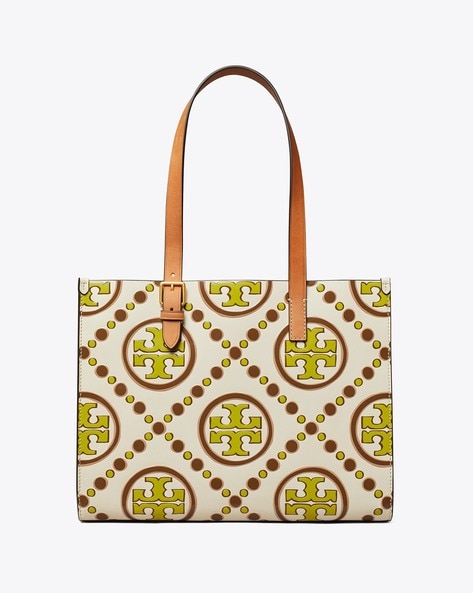 Tory Burch Small T Monogram Contrast Embossed Tote