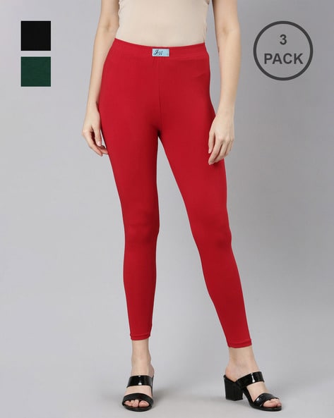 Lux Lyra Red Cotton Ankle Length Leggings - Pack Of 3 Price in India - Buy  Lux Lyra Red Cotton Ankle Length Leggings - Pack Of 3 Online at Snapdeal