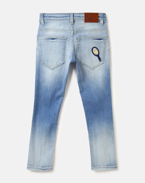 Vetements Logo-print Regular-fit Straight Jeans in Blue for Men | Lyst