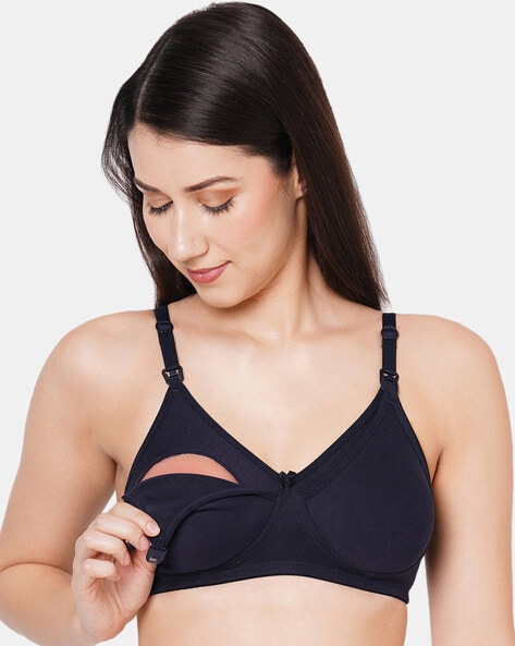 Odeerbi Nursing Bras for Breastfeeding Maternity Pregnancy Seamless Bras No  Underwire Gray 