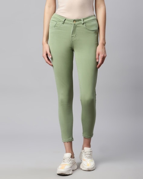 Buy Green Jeans & Jeggings for Women by FUELLE Online