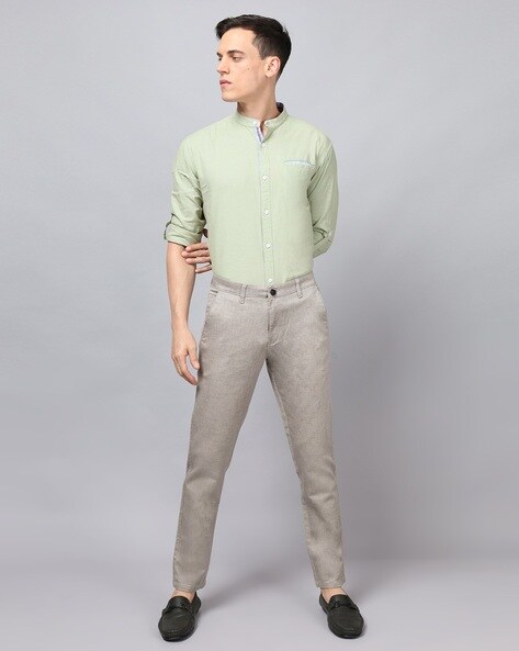 Slim Fit Colour Block Cargo Trouser With Woven Tab | boohoo
