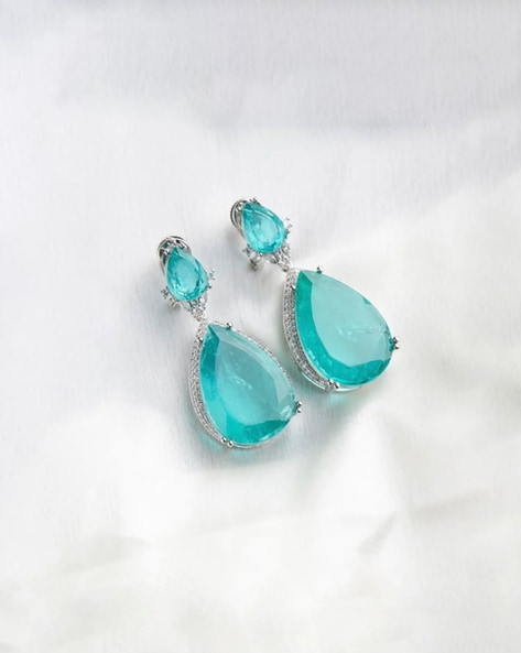 Buy Blue Teal Earrings, Blue Teal Peacock Blue Earrings, Indicolite Blue  Drop Earrings, Gift for Her,blue Earrings, Blue Teal Crystal Earrings  Online in India - Etsy