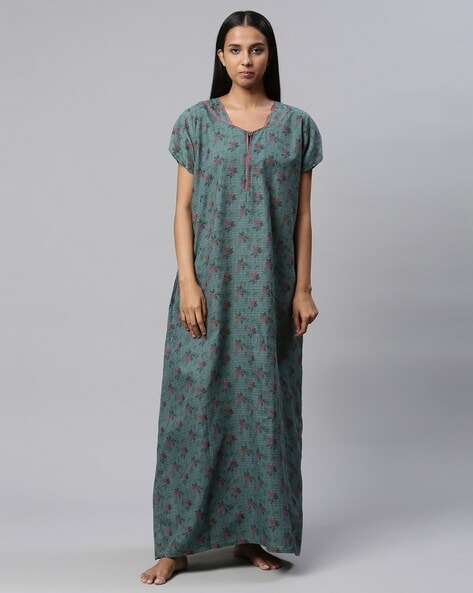 Buy Green Nightshirts Nighties for Women by SIMRAN GOLD Online