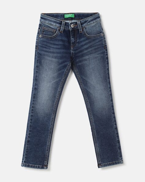 UNITED COLORS OF BENETTON Boys Solid Slim Fit Jeans
